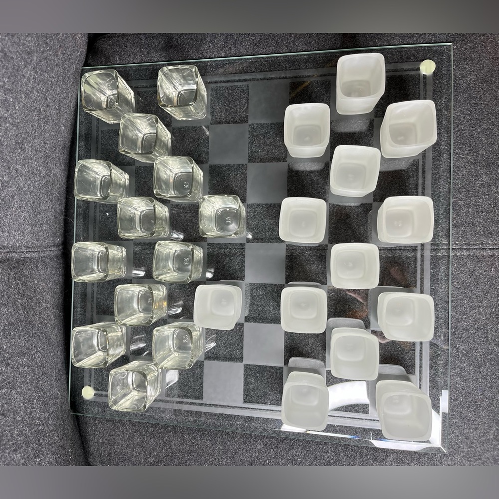 Chess with shot glasses